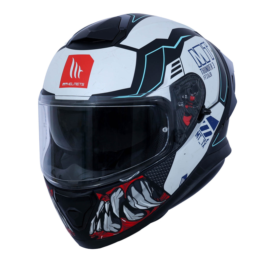 MT THUNDER 3 SV PRO T-X HELMET (Matt White)