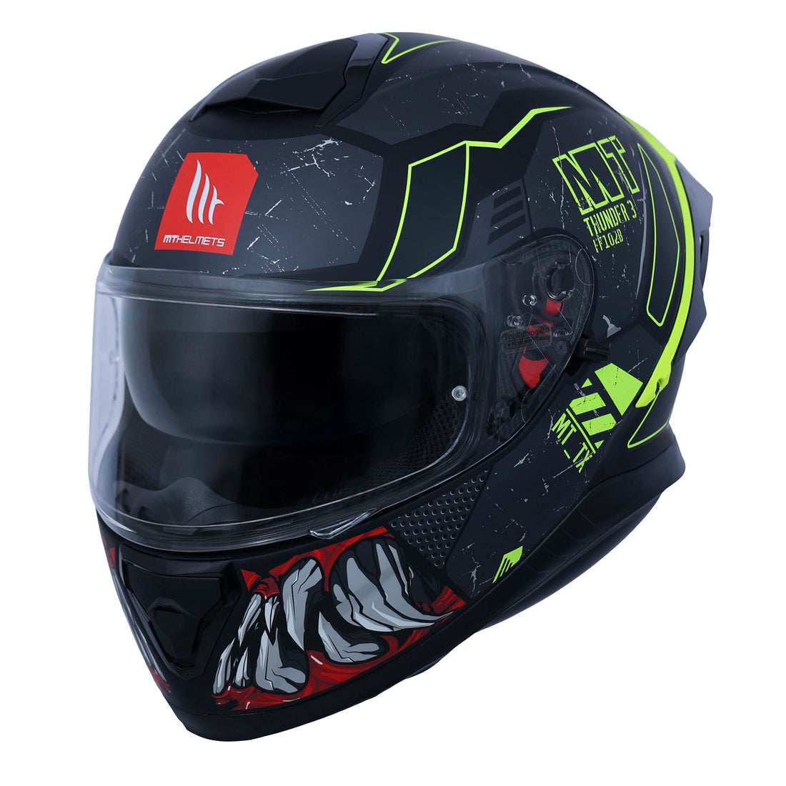 MT THUNDER 3 SV PRO T-X HELMET (Matt Neon)