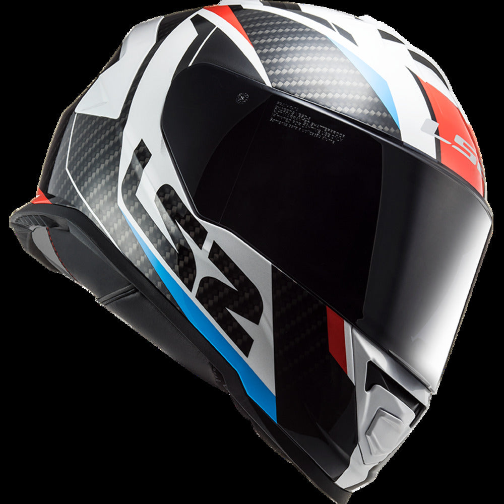 LS2 FF800 STORM II RACER HELMET (Gloss White Blue) - AlwaysRiding