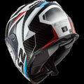 LS2 FF800 STORM II RACER HELMET (Gloss White Blue) - AlwaysRiding