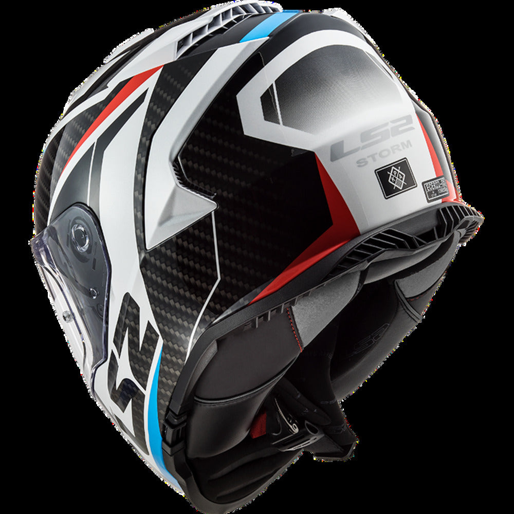 LS2 FF800 STORM II RACER HELMET (Gloss White Blue) - AlwaysRiding