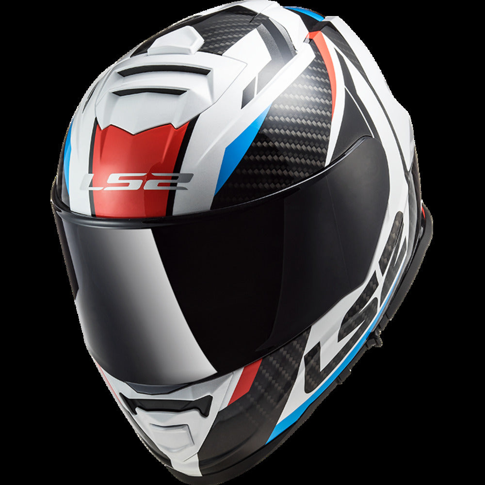 LS2 FF800 STORM II RACER HELMET (Gloss White Blue) - AlwaysRiding