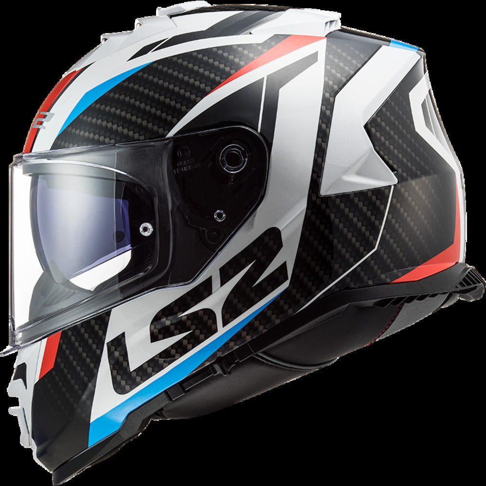 LS2 FF800 STORM II RACER HELMET (Gloss White Blue) - AlwaysRiding