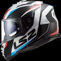 LS2 FF800 STORM II RACER HELMET (Gloss White Blue) - AlwaysRiding