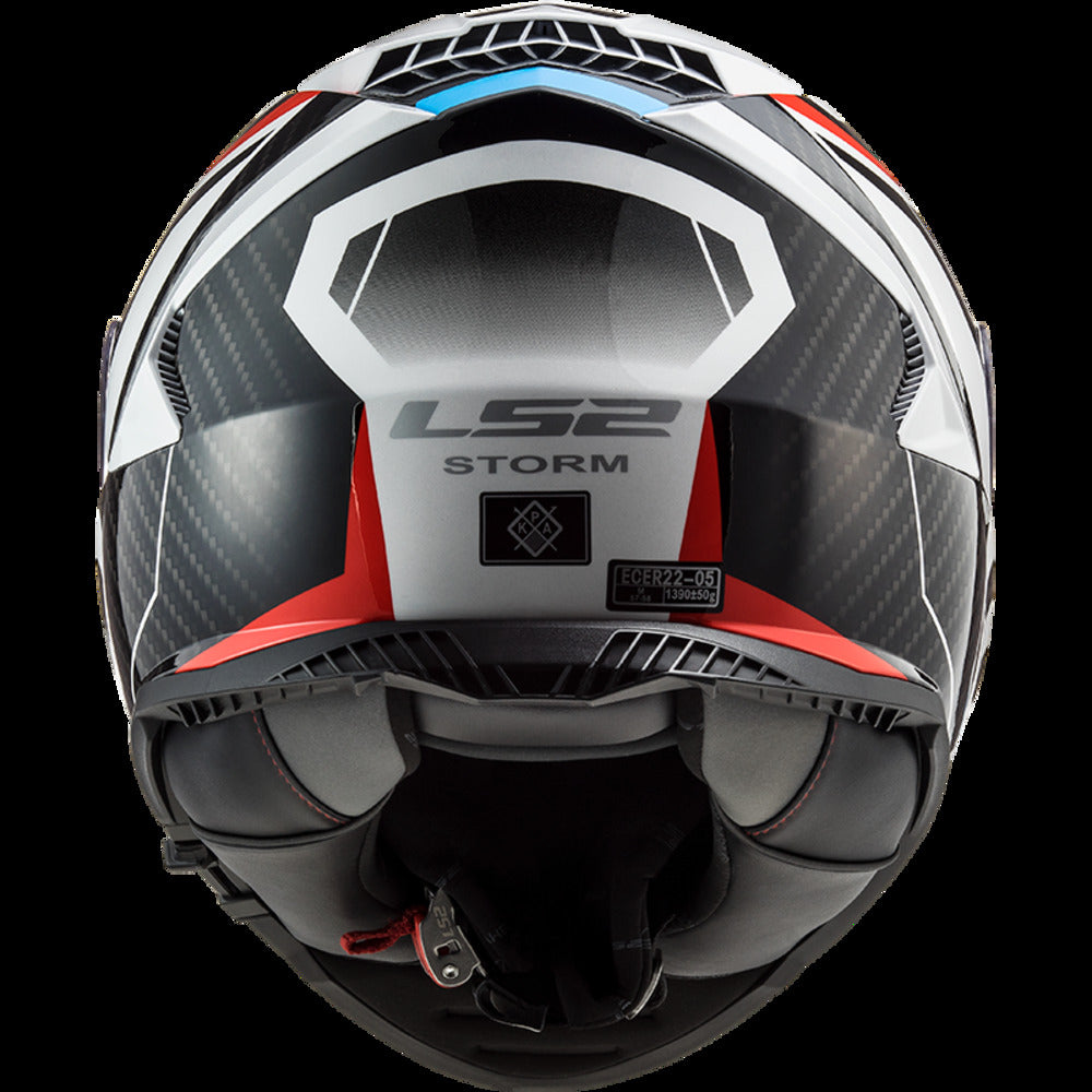 LS2 FF800 STORM II RACER HELMET (Gloss White Blue) - AlwaysRiding