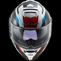 LS2 FF800 STORM II RACER HELMET (Gloss White Blue) - AlwaysRiding