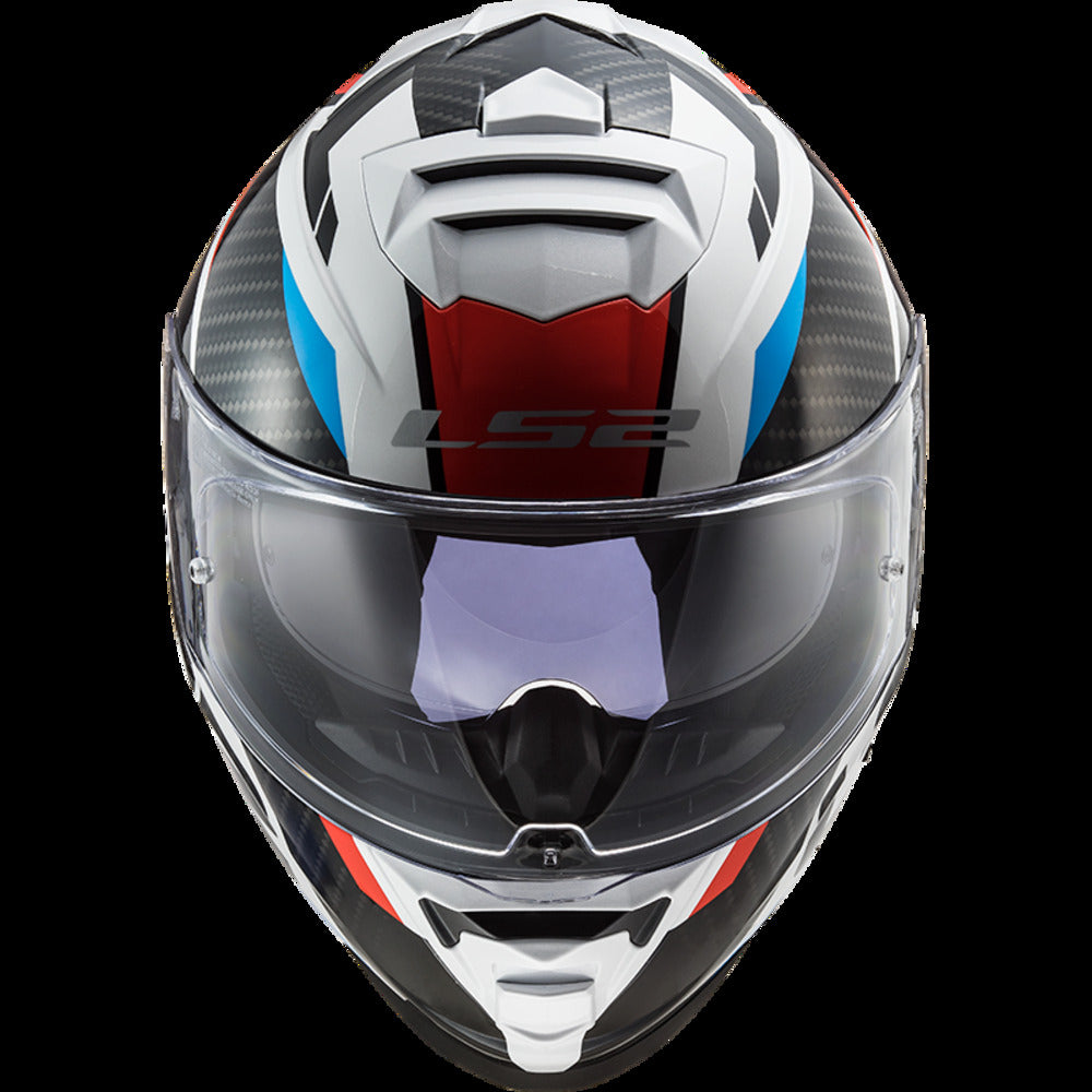 LS2 FF800 STORM II RACER HELMET (Gloss White Blue) - AlwaysRiding