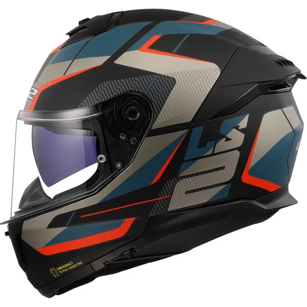ls2 ff320 helmet LS2 FF320 STREAM II ROAD HELMET (Matt Black Blue)