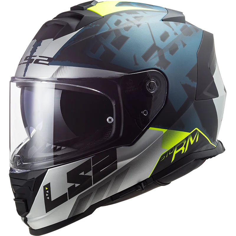 LS2 FF800 STORM II SPRINTER HELMET (Matt Silver Black Cobalt) - AlwaysRiding