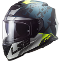LS2 FF800 STORM II SPRINTER HELMET (Matt Silver Black Cobalt) - AlwaysRiding