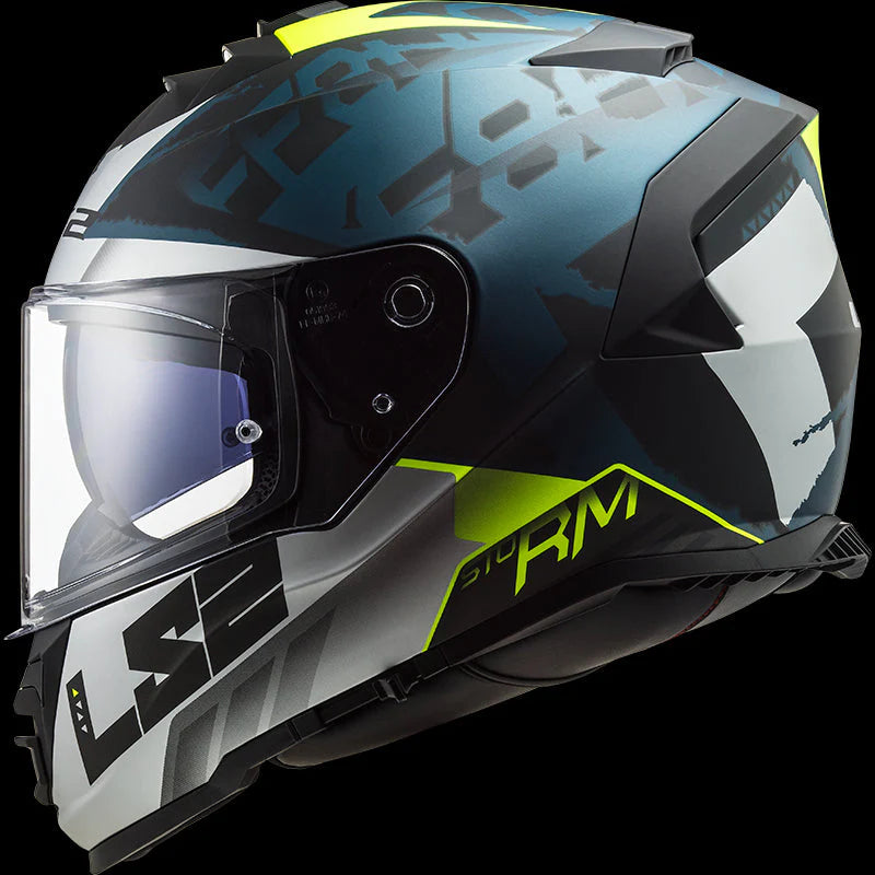 LS2 FF800 STORM II SPRINTER HELMET (Matt Silver Black Cobalt) - AlwaysRiding