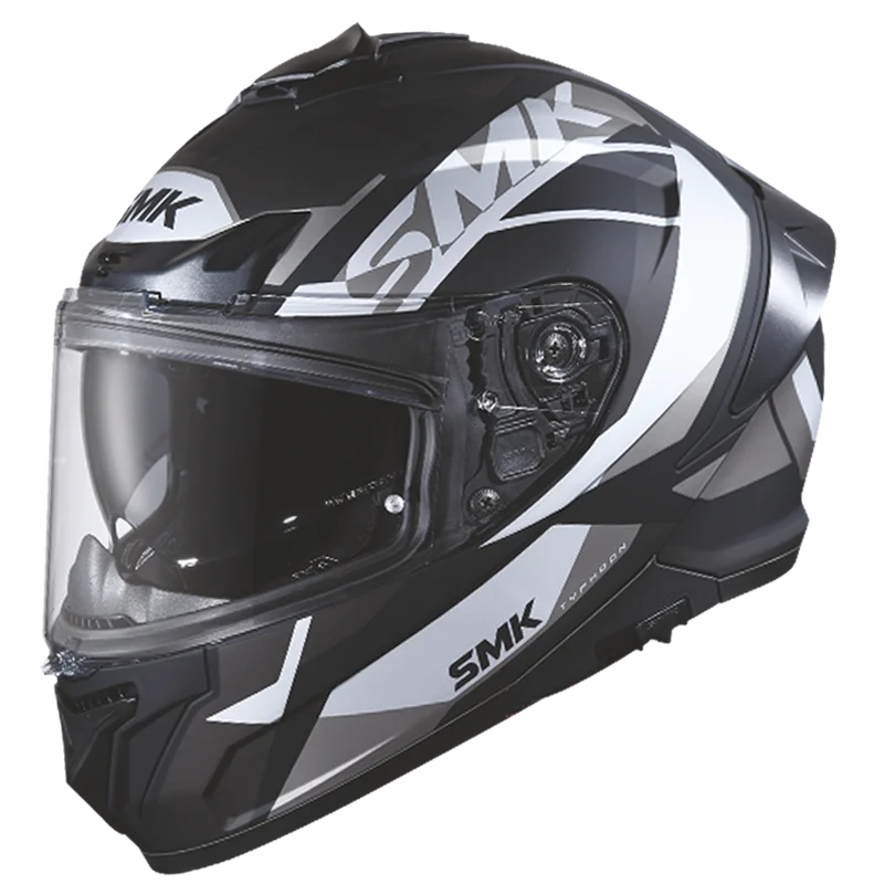 SMK TYPHOON STYLE HELMET MA266 (Matt Black Grey) - AlwaysRiding