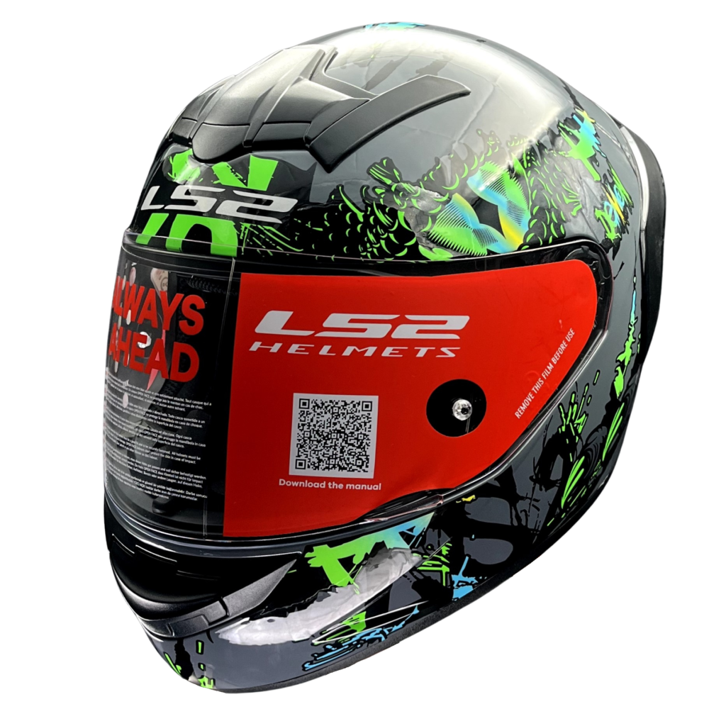 LS2 FF352 ROOKIE DEMON HELMET (Gloss Grey Green) - Always Riding