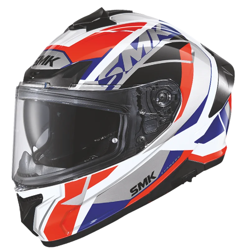 SMK TYPHOON STYLE HELMET GL136 (Gloss White Blue) - AlwaysRiding
