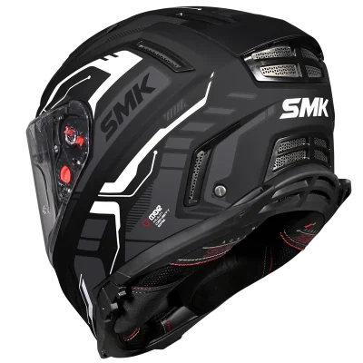 SMK AGNAR TEKTRON HELMET GL261 (Gloss Black White)