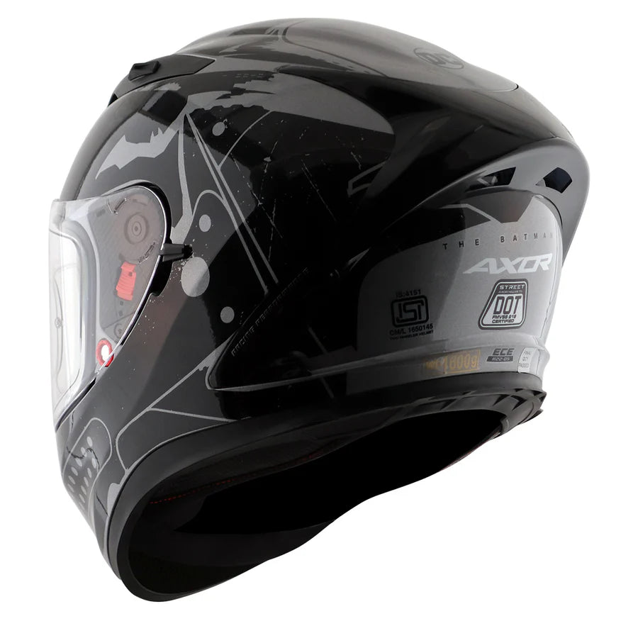 AXOR STREET DC BATMAN HELMET (Gloss Anthracite) - AlwaysRiding