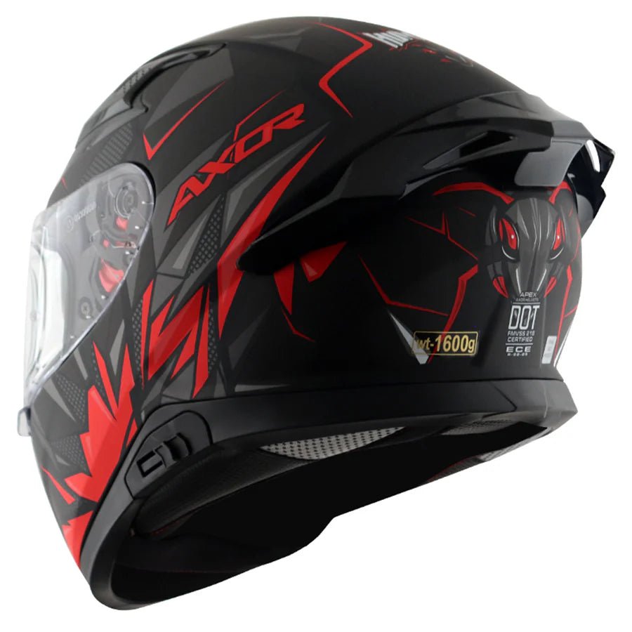 AXOR APEX HUNTER HELMET (Dull Black Red) - AlwaysRiding