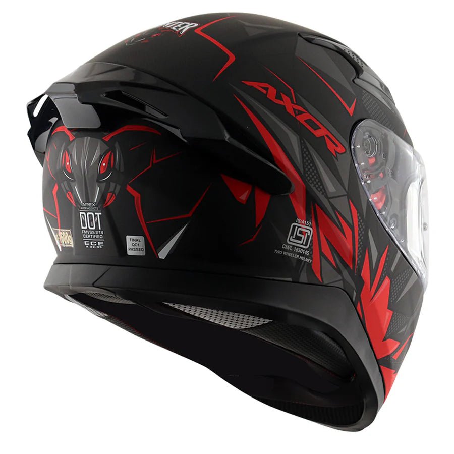 AXOR APEX HUNTER HELMET (Dull Black Red) - AlwaysRiding