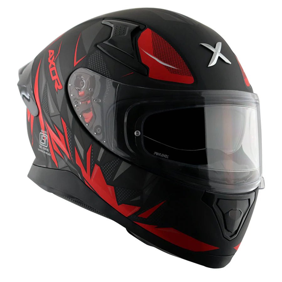 AXOR APEX HUNTER HELMET (Dull Black Red) - AlwaysRiding