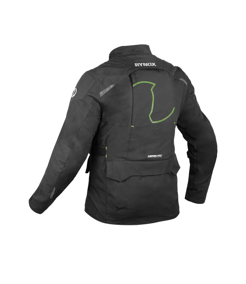 RYNOX ADVENTO PRO JACKET (Black Hi-Viz Green)