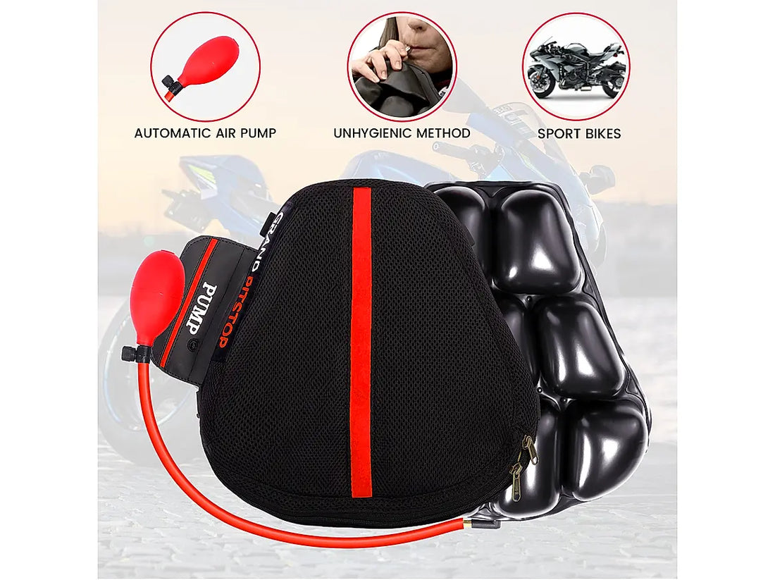 GRANDPITSTOP AIR COMFY SEAT CUSHION WITH PUMP - SPORTS - AlwaysRiding