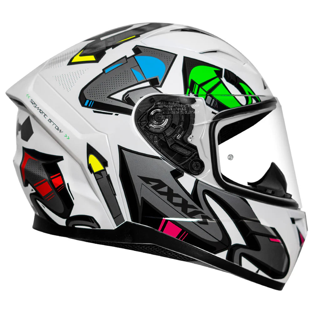 AXXIS SEGMENT ARROWS HELMET (Gloss White Grey) - Always Riding