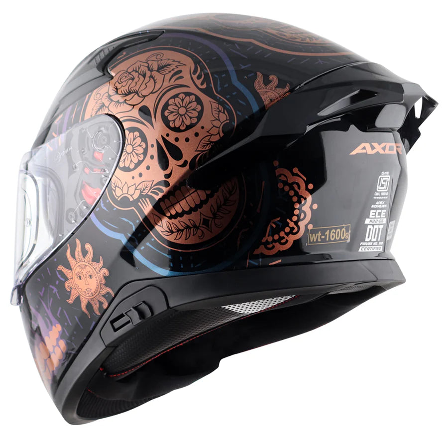 AXOR APEX TRANCE HELMET (Gloss Black Gold) - AlwaysRiding