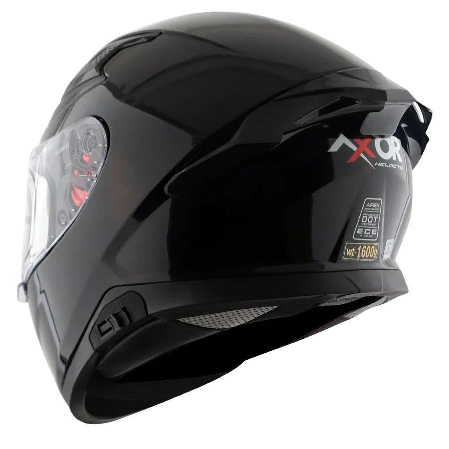 AXOR APEX SOLID HELMET (Gloss Black) - AlwaysRiding