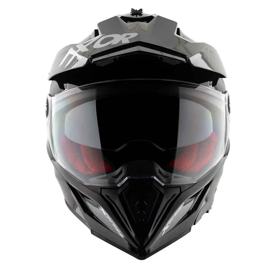 AXOR X-CROSS DUAL VISOR HELMET (Gloss Black) - AlwaysRiding