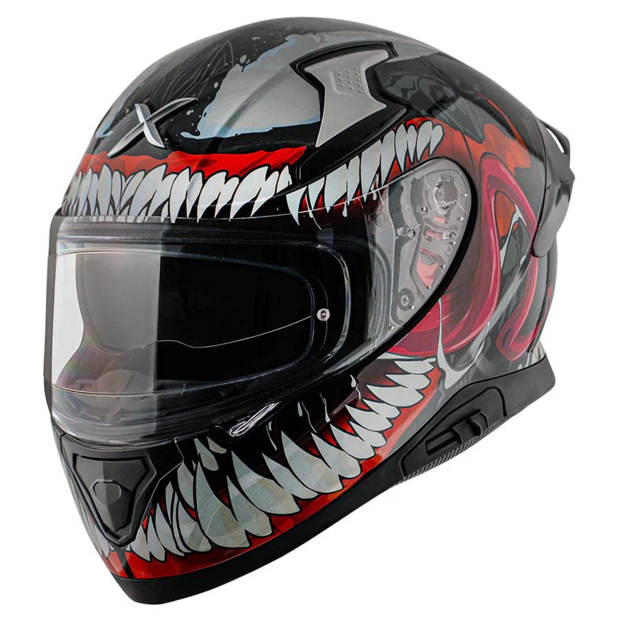 AXOR APEX MARVEL VENOM HELMET (Gloss Black Red) - AlwaysRiding