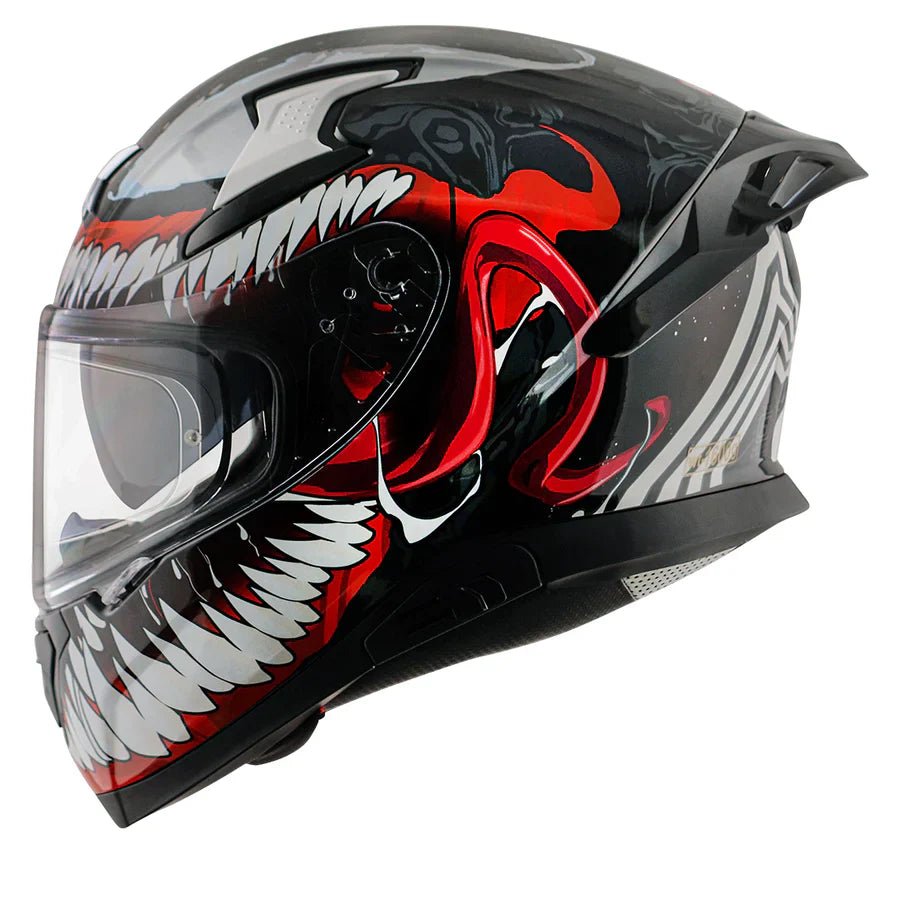 AXOR APEX MARVEL VENOM HELMET (Gloss Black Red) - AlwaysRiding
