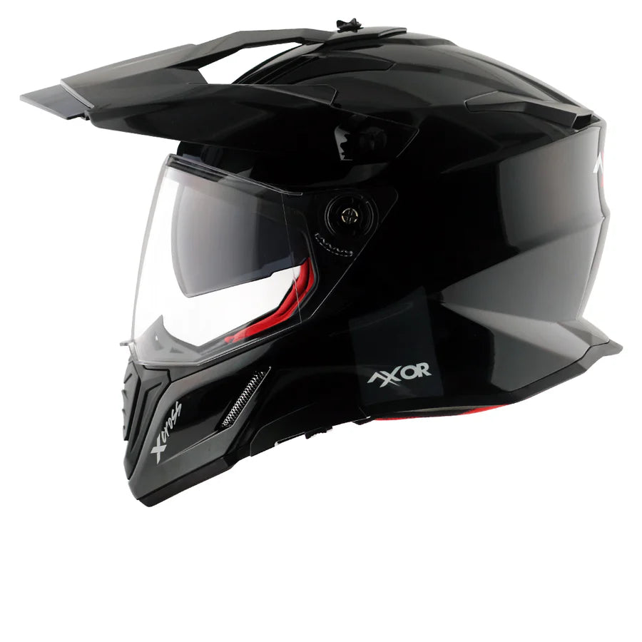 AXOR X-CROSS DUAL VISOR SOLID HELMET (Gloss Black)