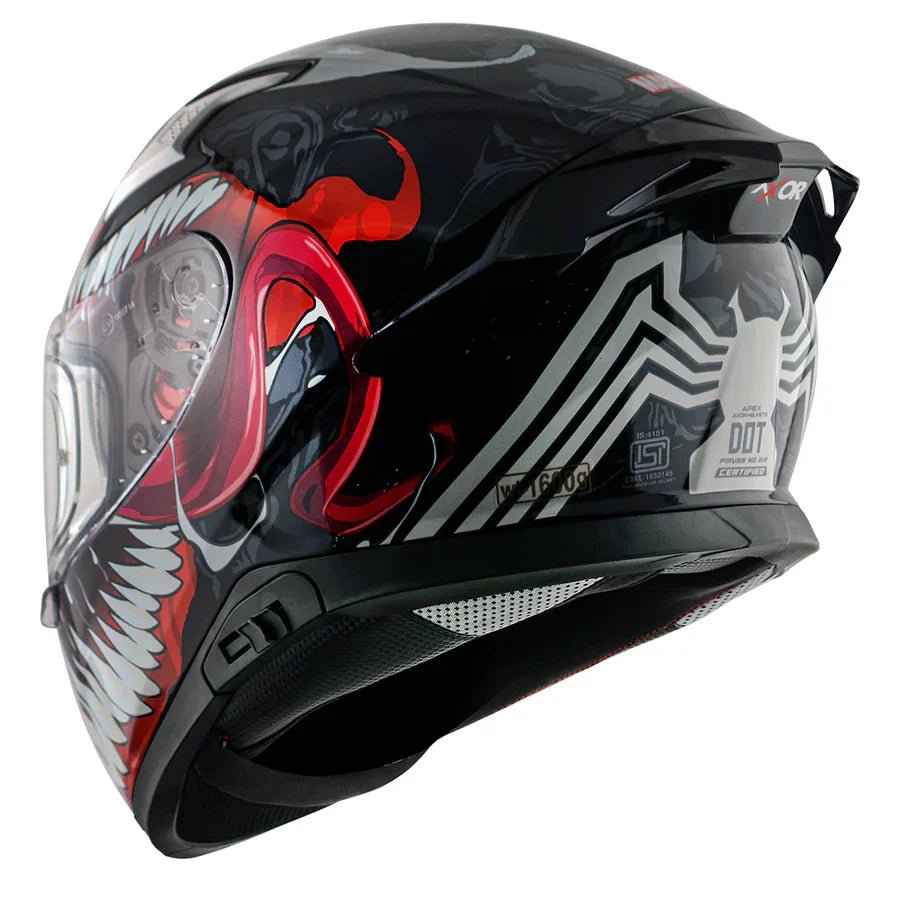 AXOR APEX MARVEL VENOM HELMET (Gloss Black Red) - AlwaysRiding