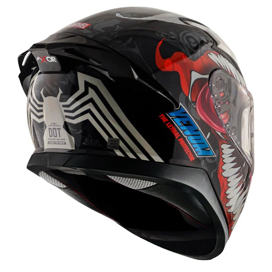 AXOR APEX MARVEL VENOM HELMET (Gloss Black Red) - AlwaysRiding