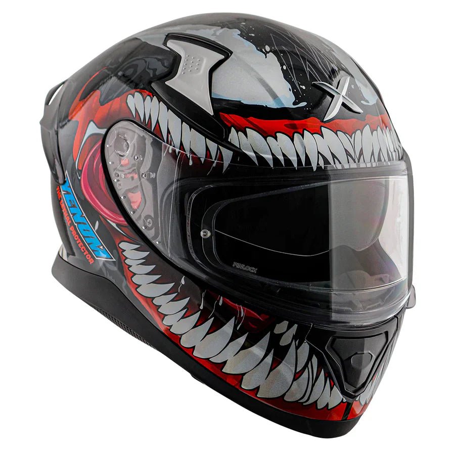 AXOR APEX MARVEL VENOM HELMET (Gloss Black Red) - AlwaysRiding