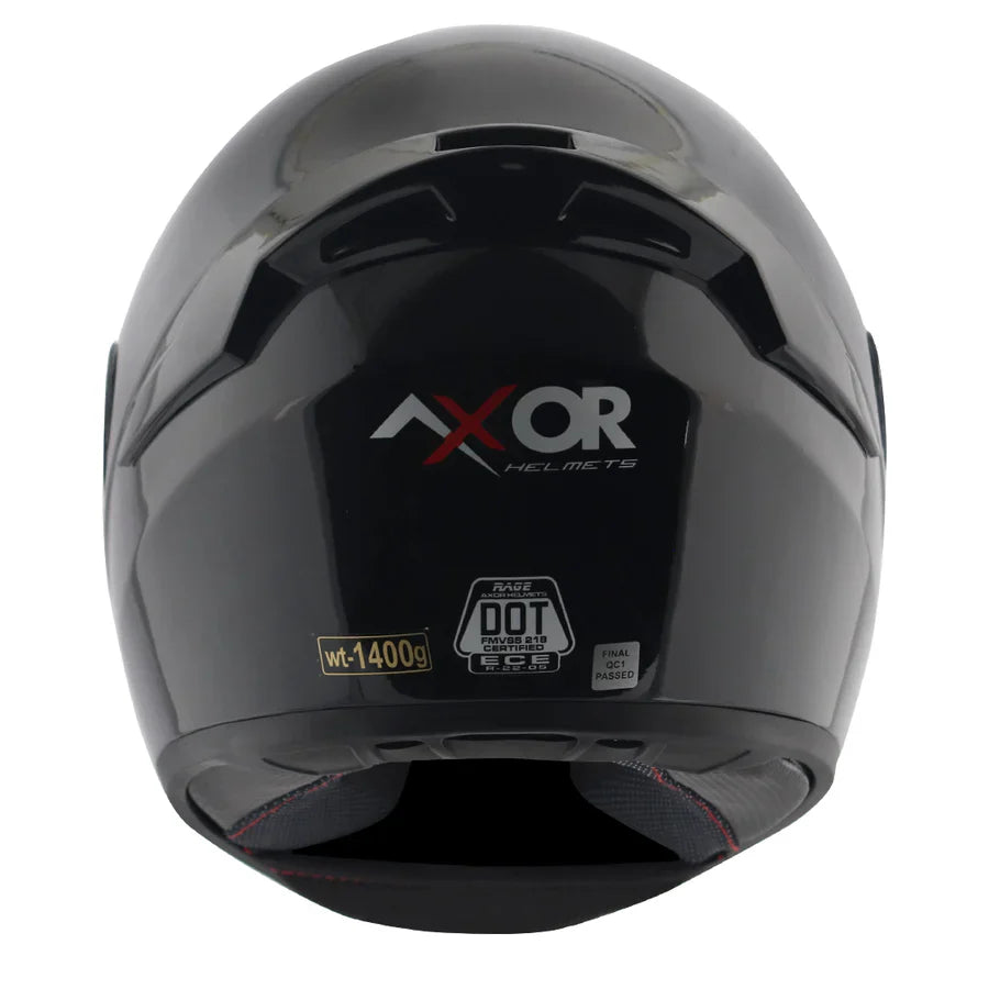 AXOR RAGE SOLID HELMET (Gloss Black) - AlwaysRiding