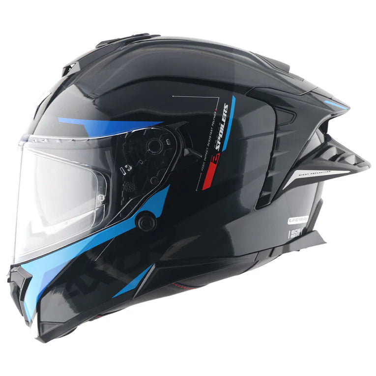 AXOR BRUTALE KRYTIC DUAL SPOILER HELMET (Gloss Black Blue)