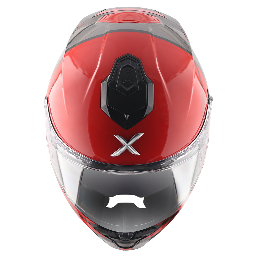 AXOR BRUTALE SURGES DUAL SPOILER HELMET (Gloss Red Grey)