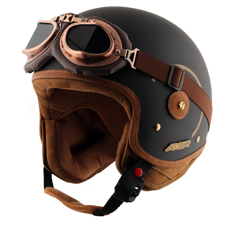 Axor Che Helmet With Ruin Goggle (Dull Black Gold)