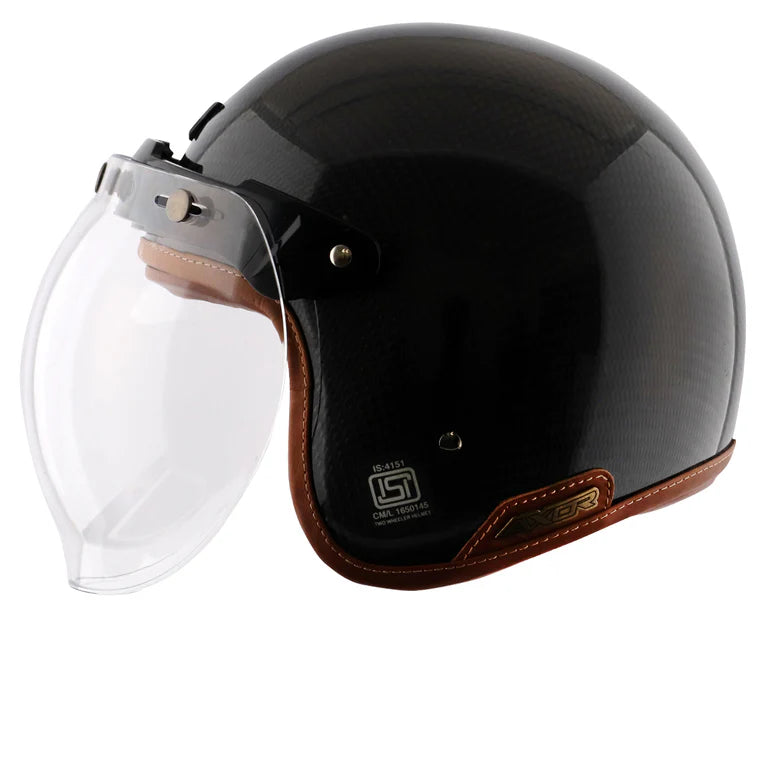 AXOR RETRO JET CARBON FIBRE HELMET (Gloss Black Small Checks)