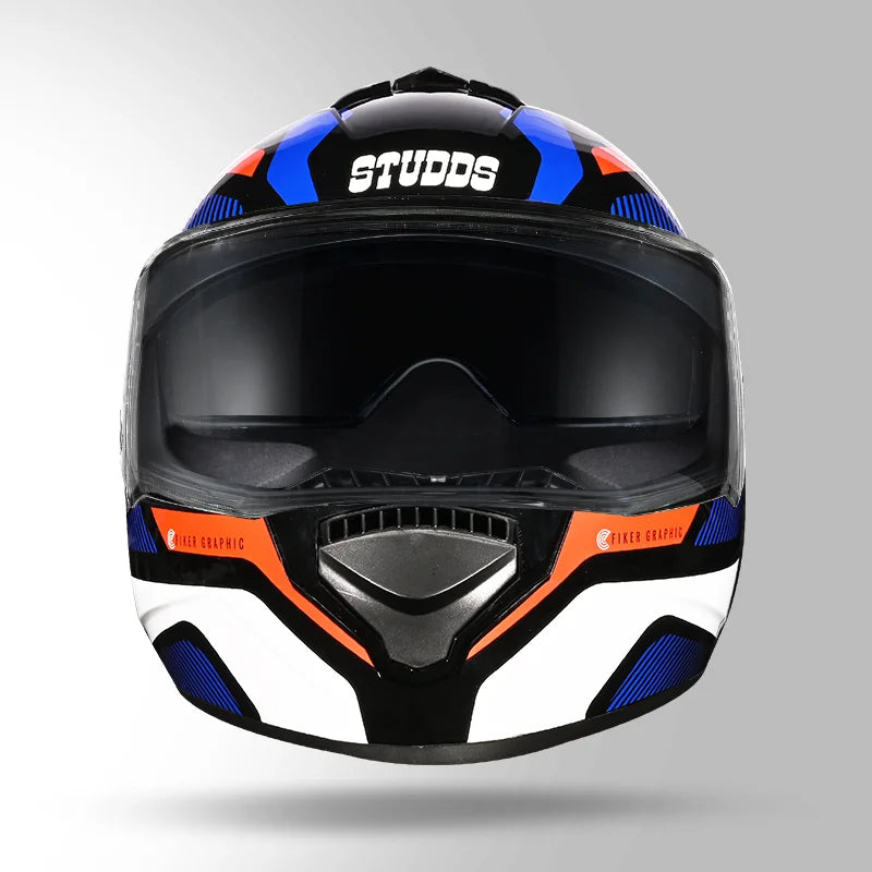 STUDDS DRIFTER D5 FIKER HELMET (Gloss Black Blue)