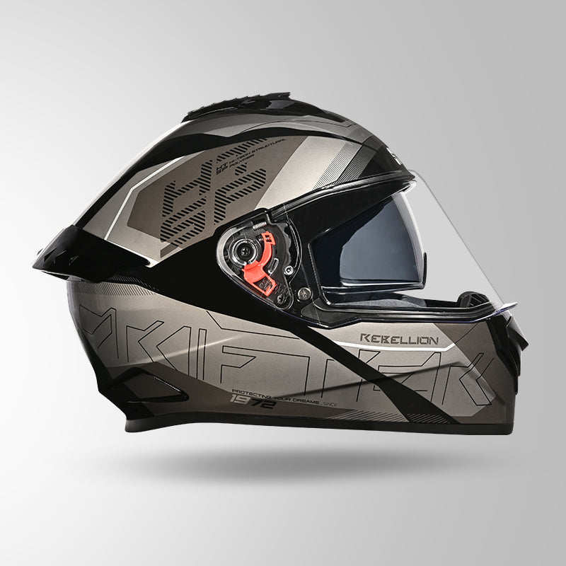 STUDDS DRIFTER D6 REBELLION HELMET (Matt Black Grey)