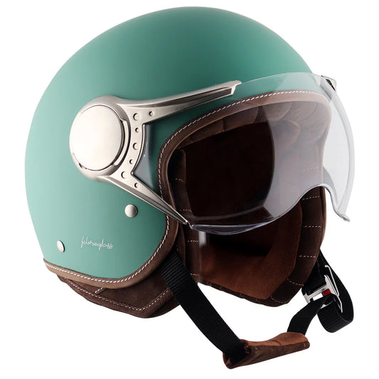 AXOR RETRO JET WEST HELMET (Dull Aqua Green) - AlwaysRiding