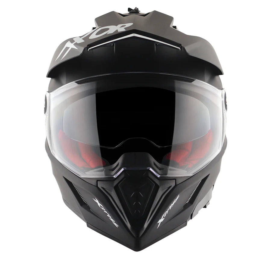 AXOR X-CROSS DUAL VISOR HELMET (Dull Black) - AlwaysRiding