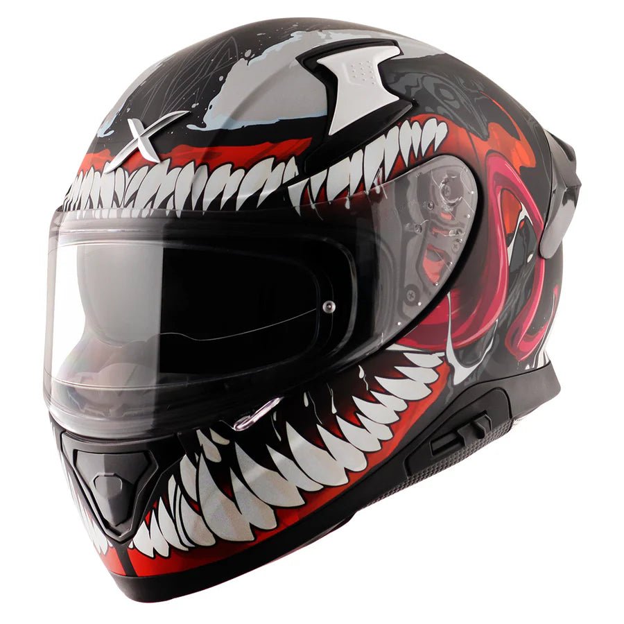 AXOR APEX MARVEL VENOM HELMET (Dull Black Red) - AlwaysRiding
