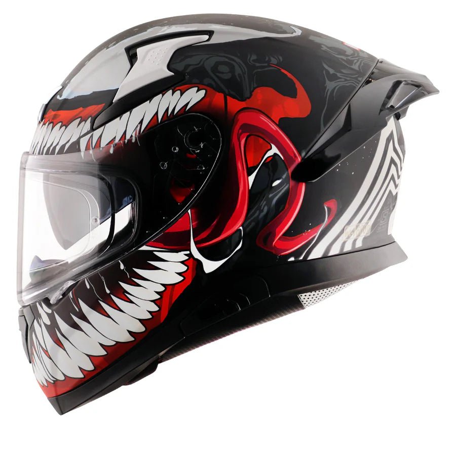 AXOR APEX MARVEL VENOM HELMET (Dull Black Red) - AlwaysRiding