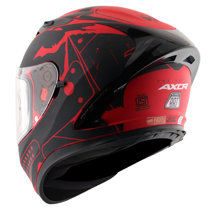 AXOR STREET DC BATMAN HELMET (Dull Red) - AlwaysRiding