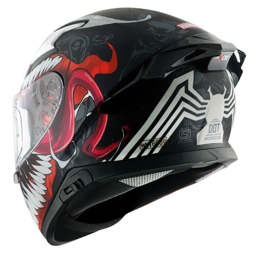 AXOR APEX MARVEL VENOM HELMET (Dull Black Red) - AlwaysRiding