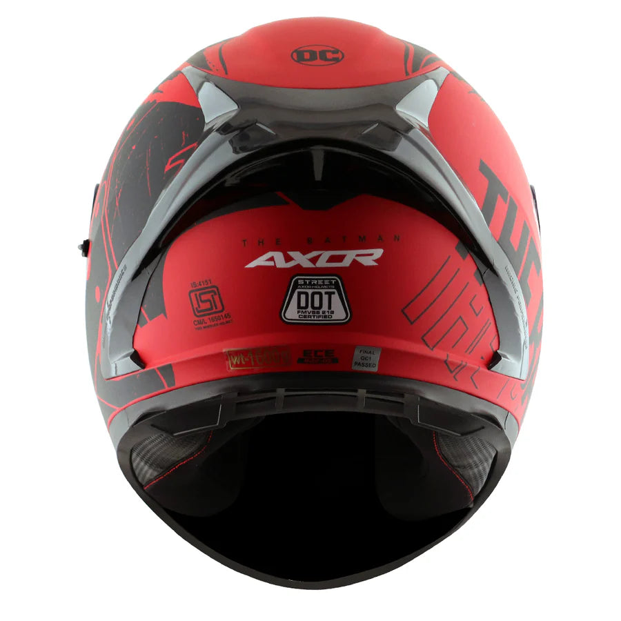 AXOR STREET DC BATMAN HELMET (Dull Red) - AlwaysRiding