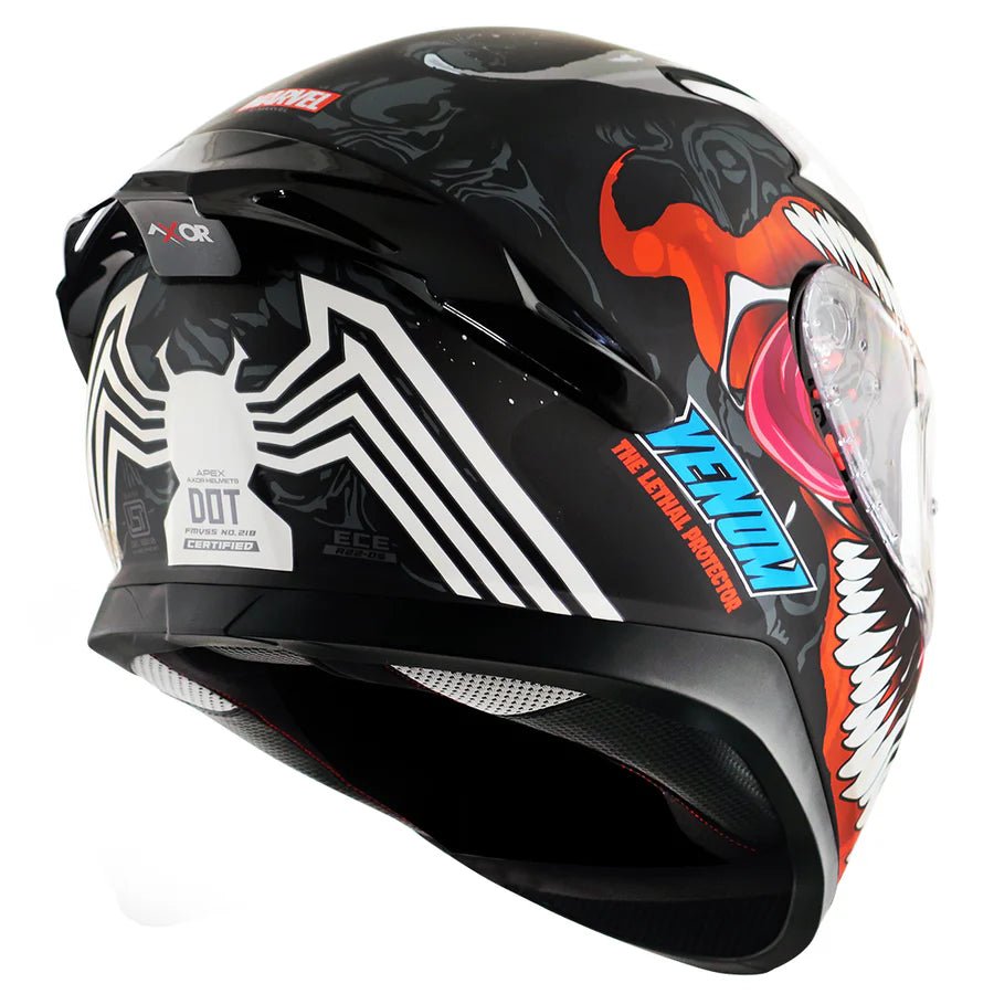 AXOR APEX MARVEL VENOM HELMET (Dull Black Red) - AlwaysRiding